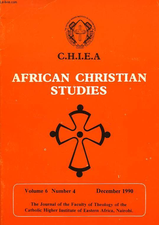 CHIEA, AFRICAN CHRISTIAN STUDIES, VOL. 6, N 4, DEC. 1990