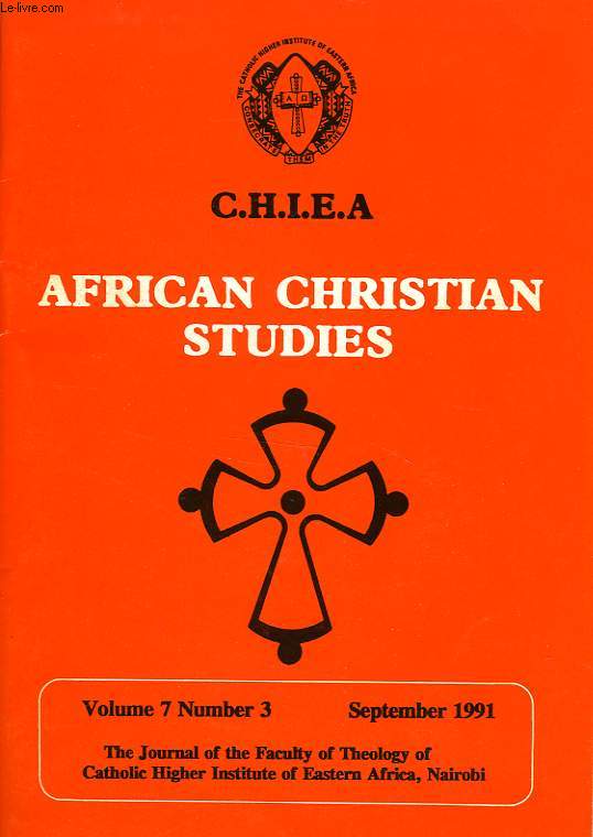 CHIEA, AFRICAN CHRISTIAN STUDIES, VOL. 7, N 3, SEPT. 1991
