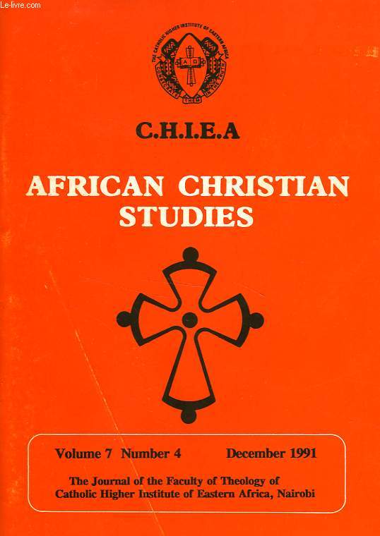 CHIEA, AFRICAN CHRISTIAN STUDIES, VOL. 7, N 4, DEC. 1991