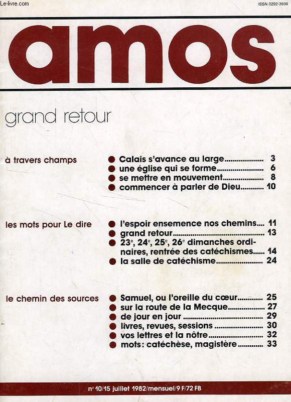 AMOS, N 10, JUILLET 1982, GRAND RETOUR