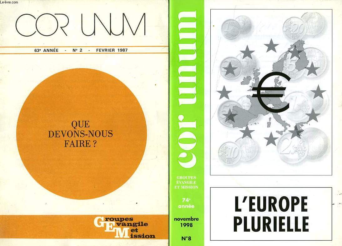 COR UNUM, 1987-1998, 54 NUMEROS (INCOMPLET)