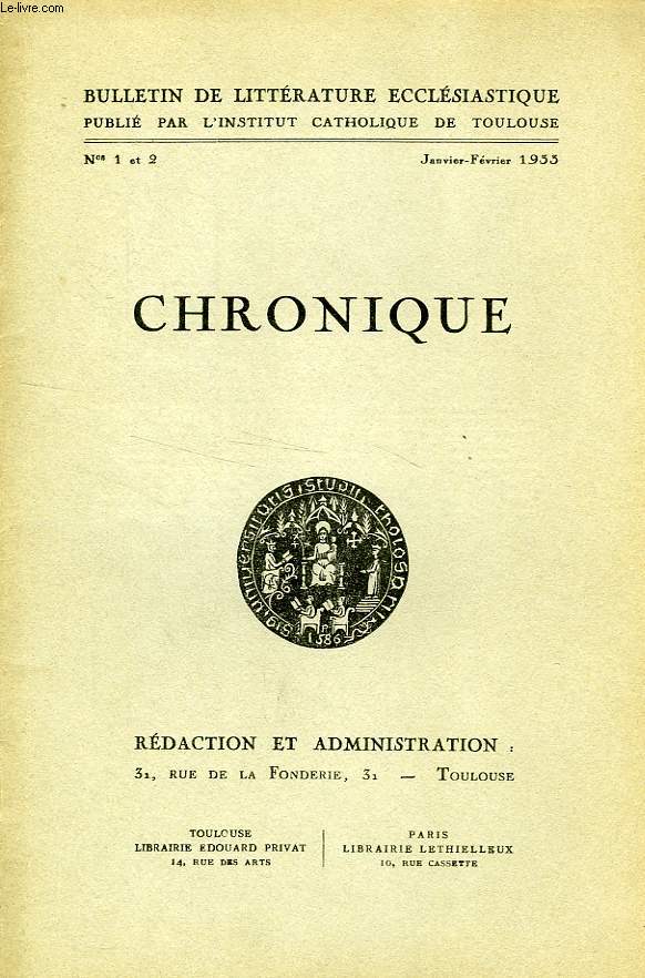 CHRONIQUE, 1933-1999, 200 NUMEROS (INCOMPLET)