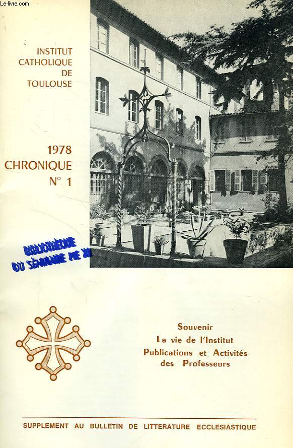 CHRONIQUE, N 1, 1978