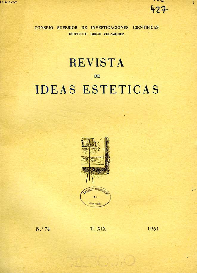 REVISTA DE IDEAS ESTETICAS, T. XIX, N 74, 1961