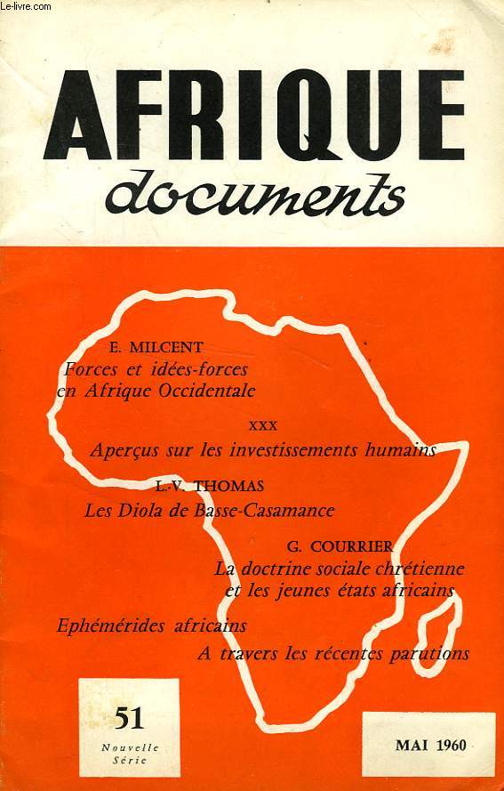 AFRIQUE DOCUMENTS, 1960-1969, 40 NUMEROS (INCOMPLET)