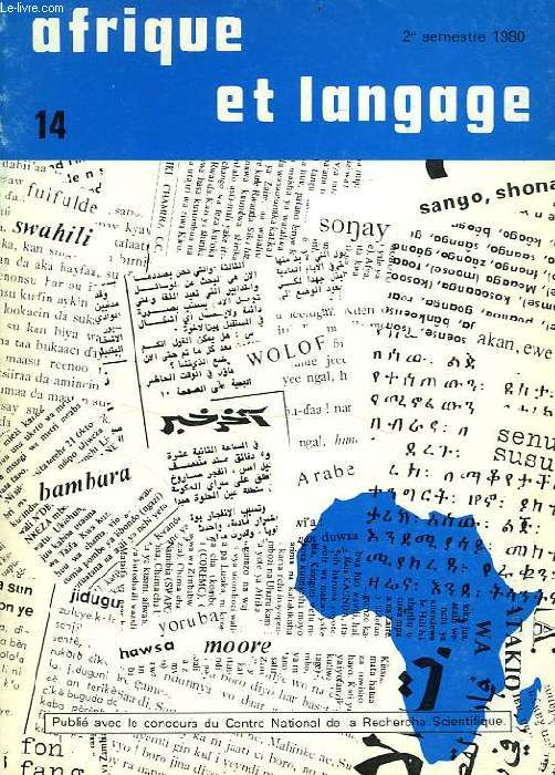 AFRIQUE ET LANGAGE, N 14, 2e SEM. 1980