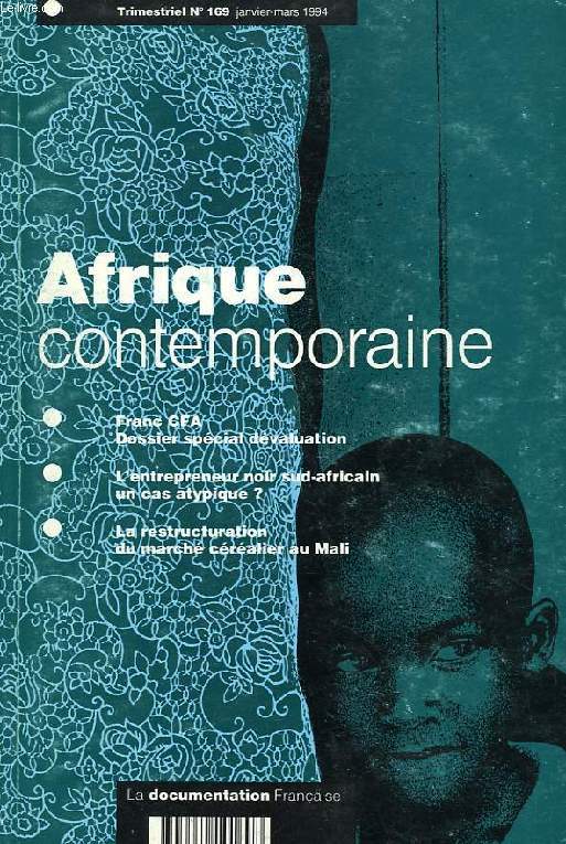 AFRIQUE CONTEMPORAINE, N 169, JAN.-MARS 1994