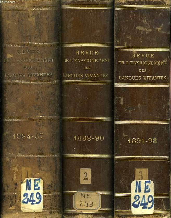 REVUE DE L'ENSEIGNEMENT DES LANGUES VIVANTES, 1884-1929, 28 VOLUMES