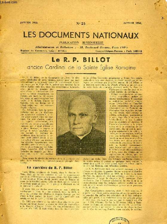 LES DOCUMENTS NATIONAUX, N 21, JAN. 1932