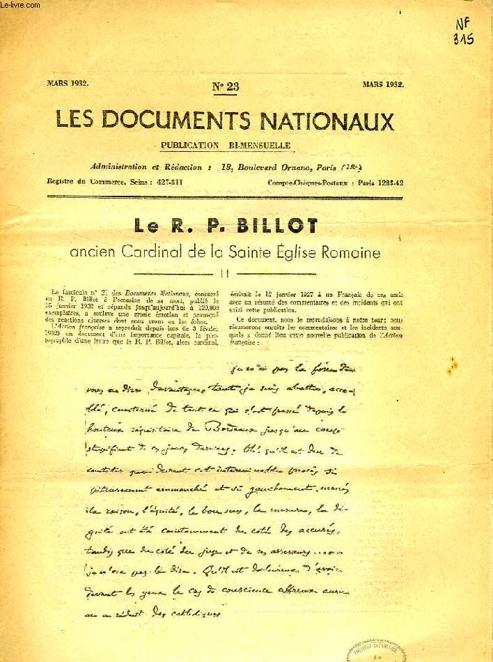 LES DOCUMENTS NATIONAUX, N 23, MARS 1932
