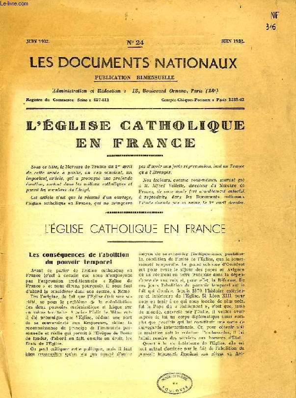 LES DOCUMENTS NATIONAUX, N 24, JUIN 1932