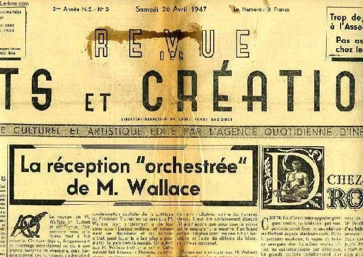 REVUE DES ARTS ET CREATIONS, 2e ANNEE, N.S., N 5, AVRIL 1947