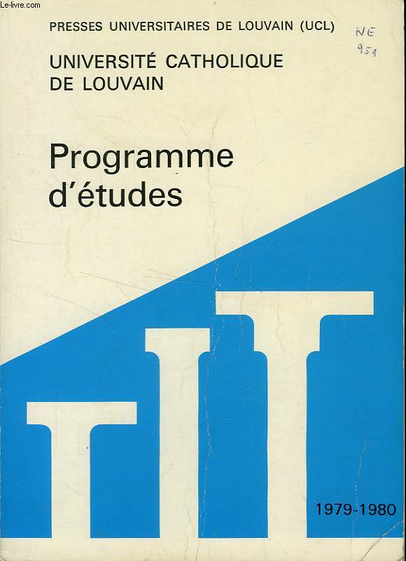 UNIVERSITE CATHOLIQUE DE LOUVAIN, PROGRAMME, 1979-1980