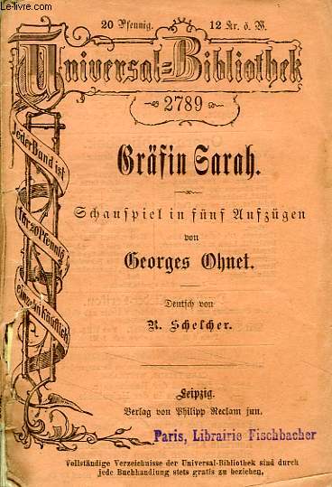 GRFIN SARAH, SCHAUSPIEL IN FNF AUFZGEN