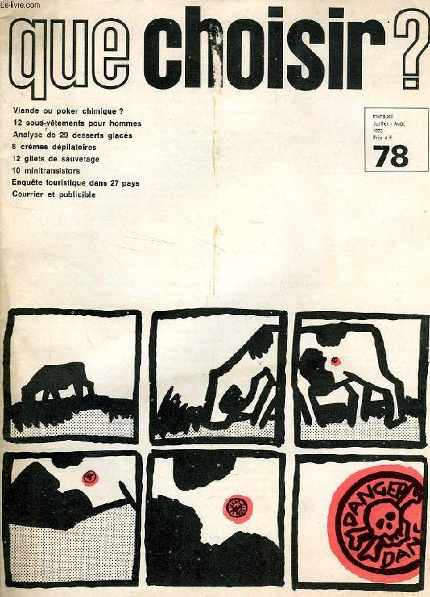 QUE CHOISIR ?, N 78, JUILLEt-AOUT 1973