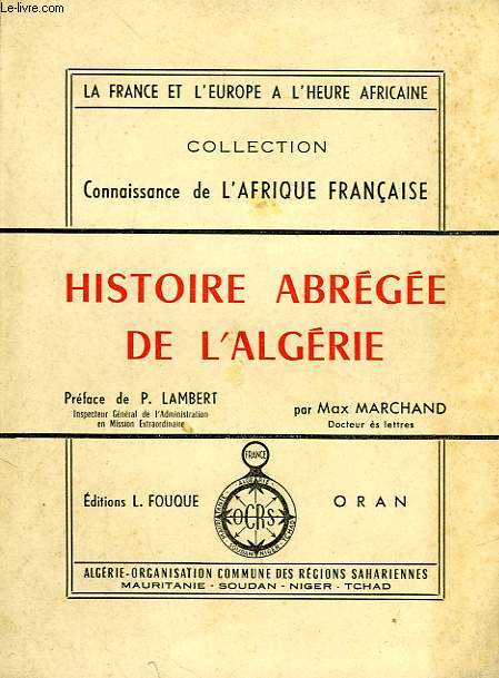 HISTOIRE ABREGEE DE L'ALGERIE