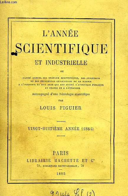 L'ANNEE SCIENTIFIQUE ET INDUSTRIELLE, 28e ANNEE (1884)