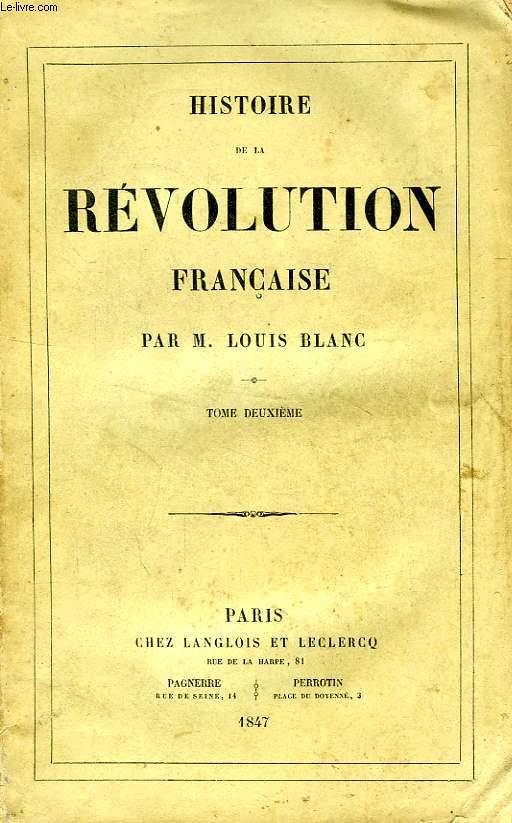 HISTOIRE DE LA REVOLUTION FRANCAISE, TOME II