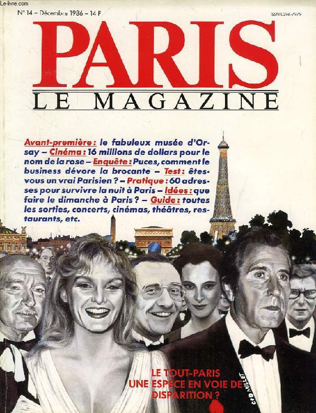 PARIS, LE MAGAZINE, N 14 , DEC. 1986