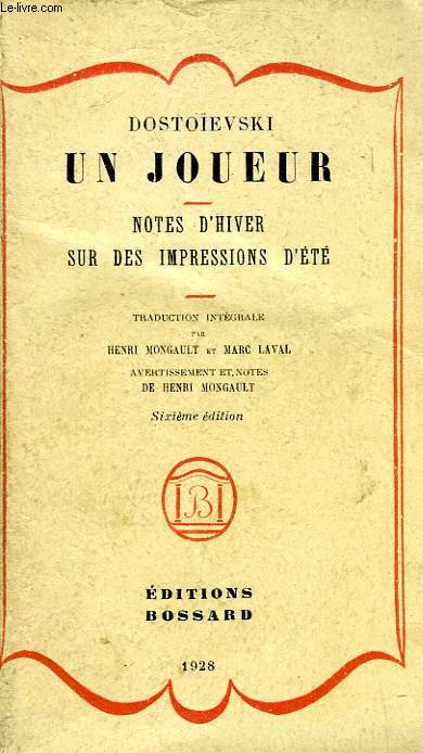 UN JOUEUR / NOTES D'HIVER SUR DES IMPRESSIONS D'ETE