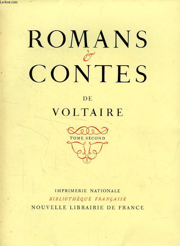 ROMANS & CONTES DE VOLTAIRE, TOME II