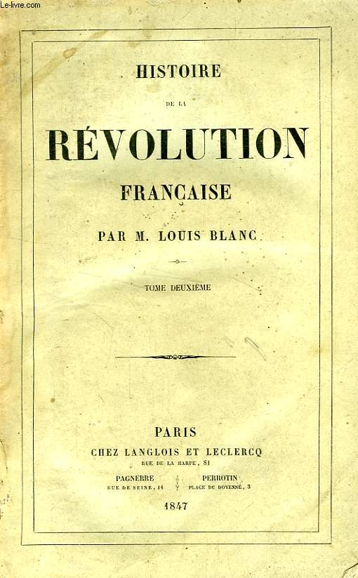 HISTOIRE DE LA REVOLUTION FRANCAISE, TOME II