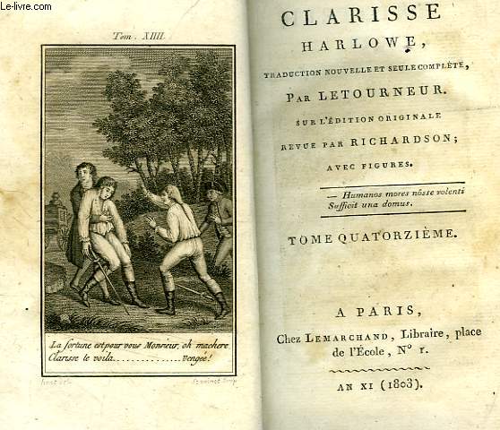 CLARISSE HARLOWE, TOME XIV