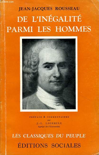 DISCOURS SUR L'ORIGINE ET LES FONDEMENTS DE L'INEGALITE PARMI LES HOMMES