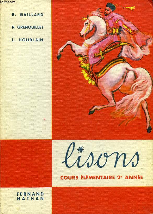 'LISONS', COURS ELEMENTAIRE 2e ANNEE