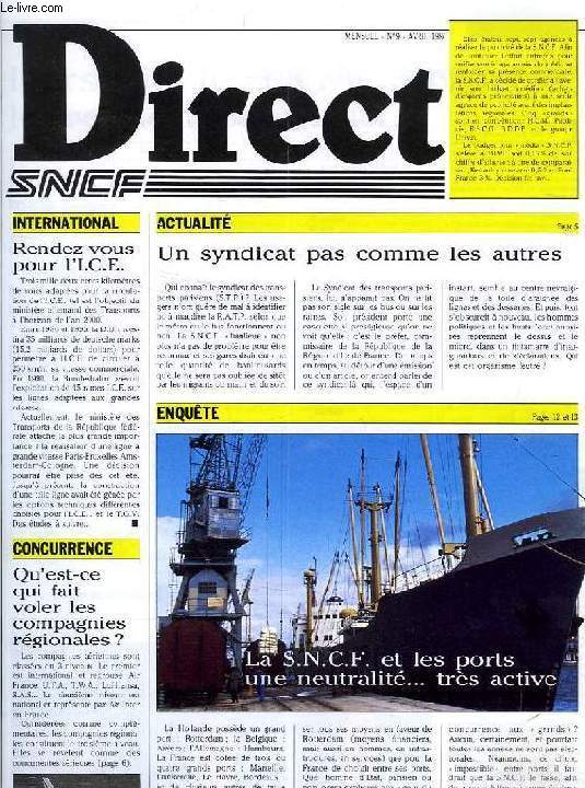 DIRECT SNCF, N 9, AVRIL 1986