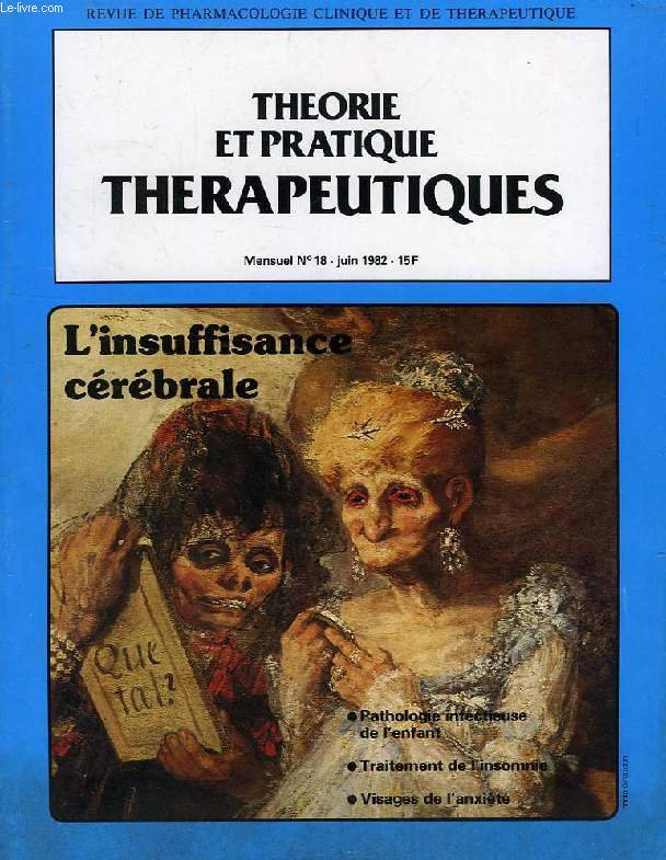 THEORIE ET PRATIQUE THERAPEUTIQUES, N 18, JUIN 1982