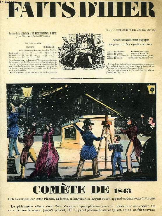 FAITS D'HIER, COMETE DE 1843