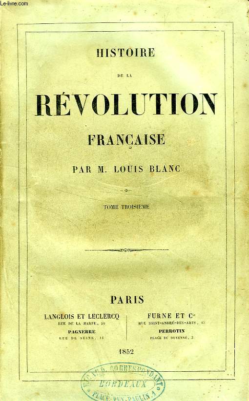 HISTOIRE DE LA REVOLUTION FRANCAISE, TOME III