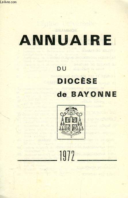 ANNUAIRE DU DIOCESE DE BAYONNE, 1972