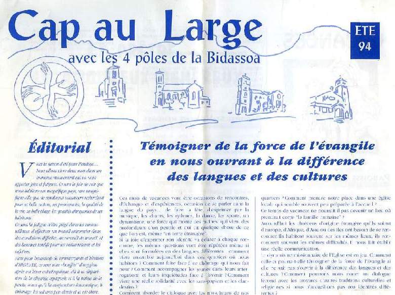 CAP AU LARGE AVEC LES 4 PLES DE LA BIDASSOA, ETE 1994