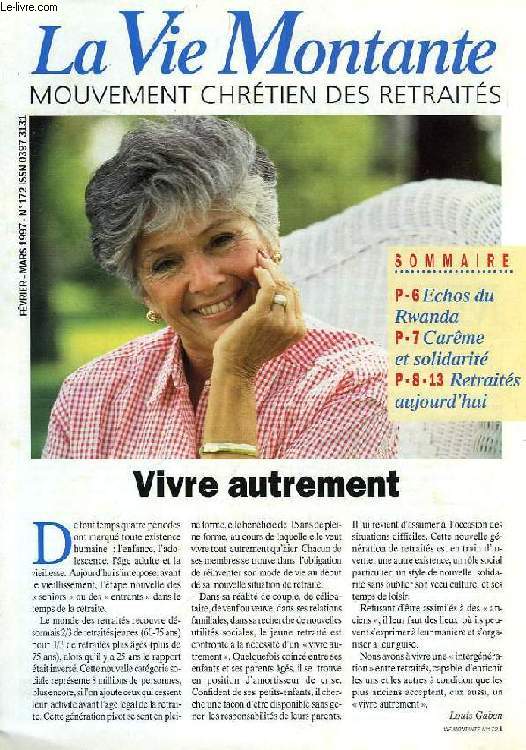 LA VIE MONTANTE, N 172, FEV.-MARS 1997, MOUVEMENT CHRETIEN DES RETRAITES