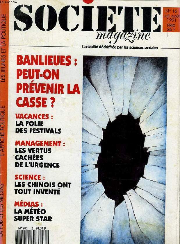 SOCIETE MAGAZINE, N 16, JUILLET-AOUT 1991