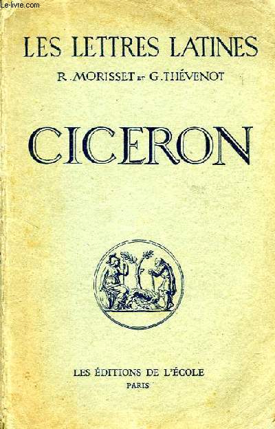 CICERON, CHAPITRE X DES 'LETTRES LATINES', N 369-III
