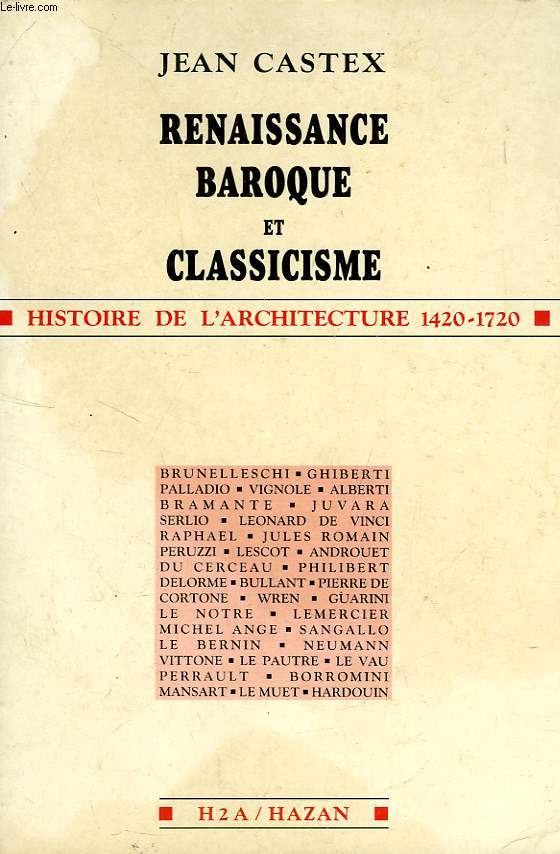 RENAISSANCE, BAROQUE ET CLASSICISME, HISTOIRE DE L'ARCHITECTURE 1420-1720