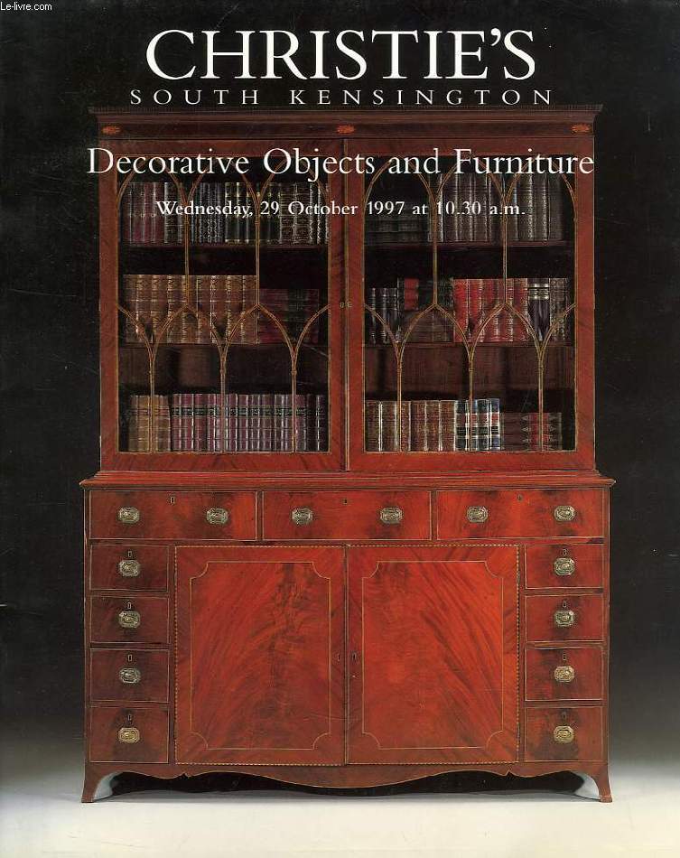 CHRISTIE'S, DECORATIVE OBJECTS AND FURNITURE (CATALOGUE)