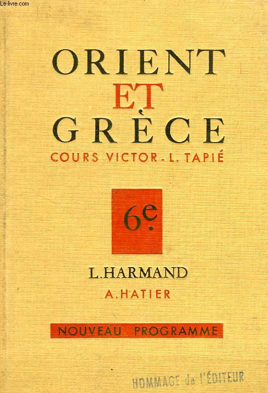 ORIENT ET GRECE, CLASSE DE 6e