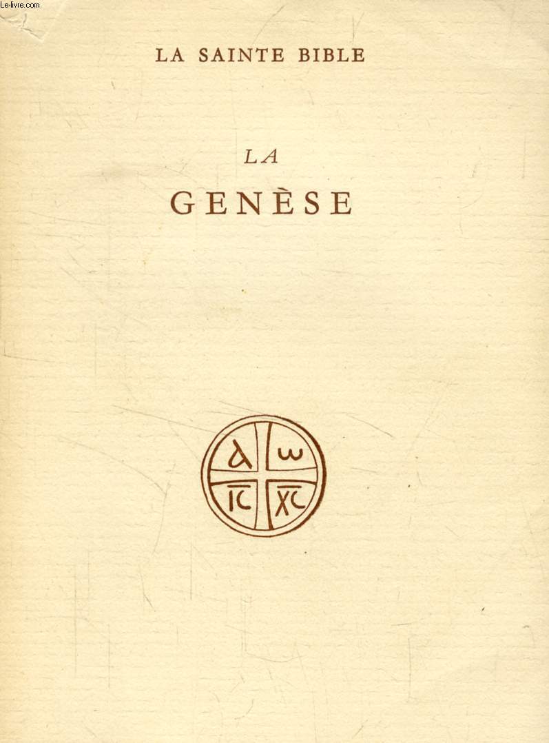 LA GENESE (Collection 'LA SAINTE BIBLE')