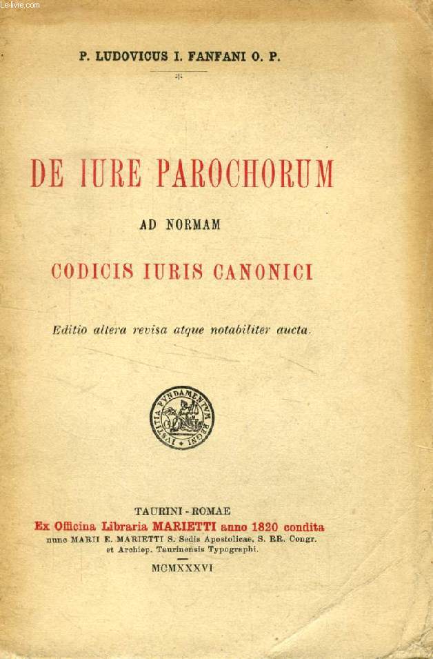 DE IURE PAROCHORUM AD NORMAM CODICIS IURIS CANONICI