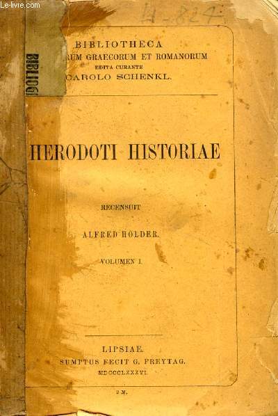HERODOTI HISTORIAE, VOL. I