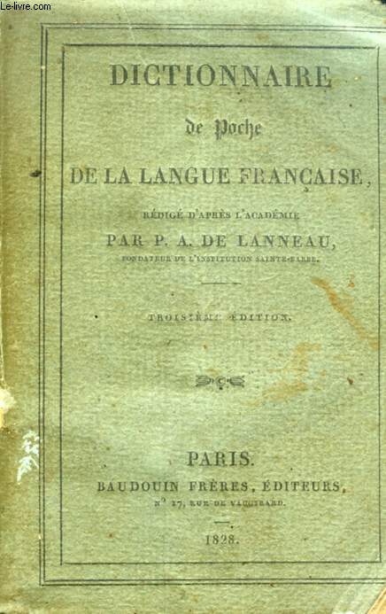 DICTIONNAIRE DE POCHE DE LA LANGUE FRANCAISE