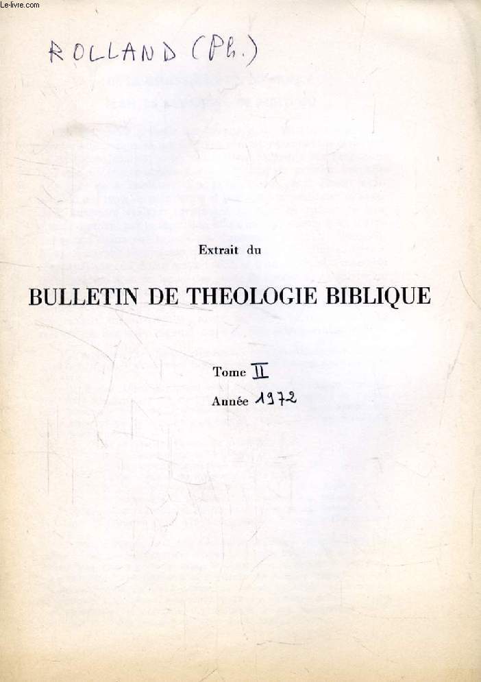 EXTRAIT DU BULLETIN DE THEOLOGIE BIBLIQUE, TOME II, 1972, DE LA GENESE A LA FIN DU MONDE, PLAN DE L'EVANGILE DE MATTHIEU