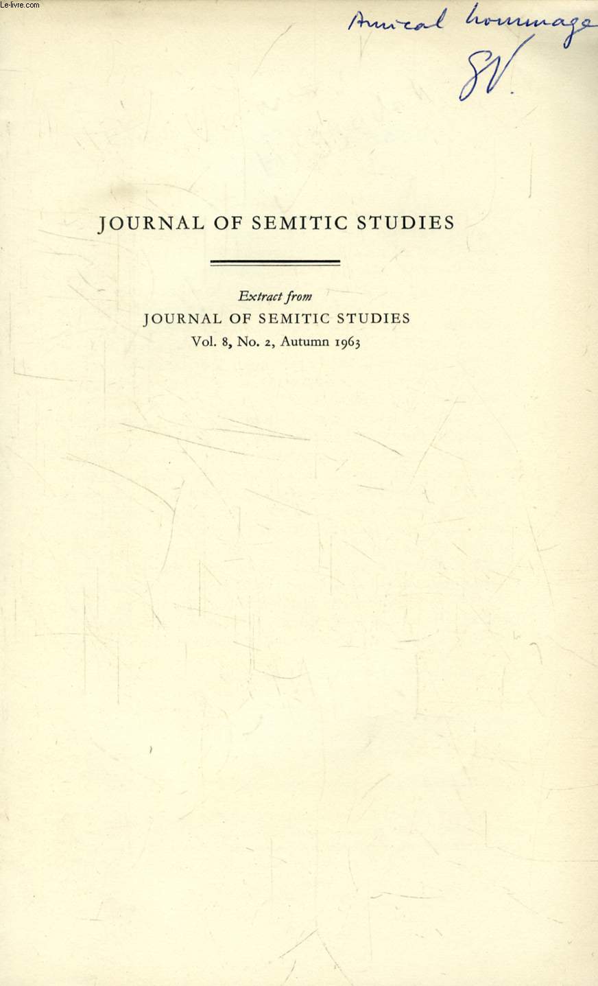 JOURNAL OF SEMITIC STUDIES (EXTRACT), HAGGADAH IN THE ONKELOS TARGUM