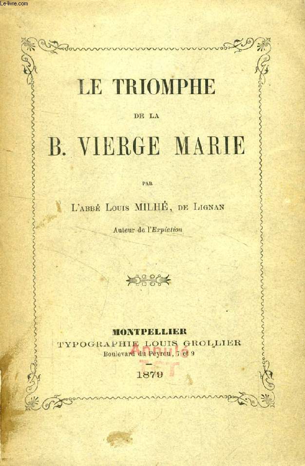LE TRIOMPHE DE LA B. VIERGE MARIE