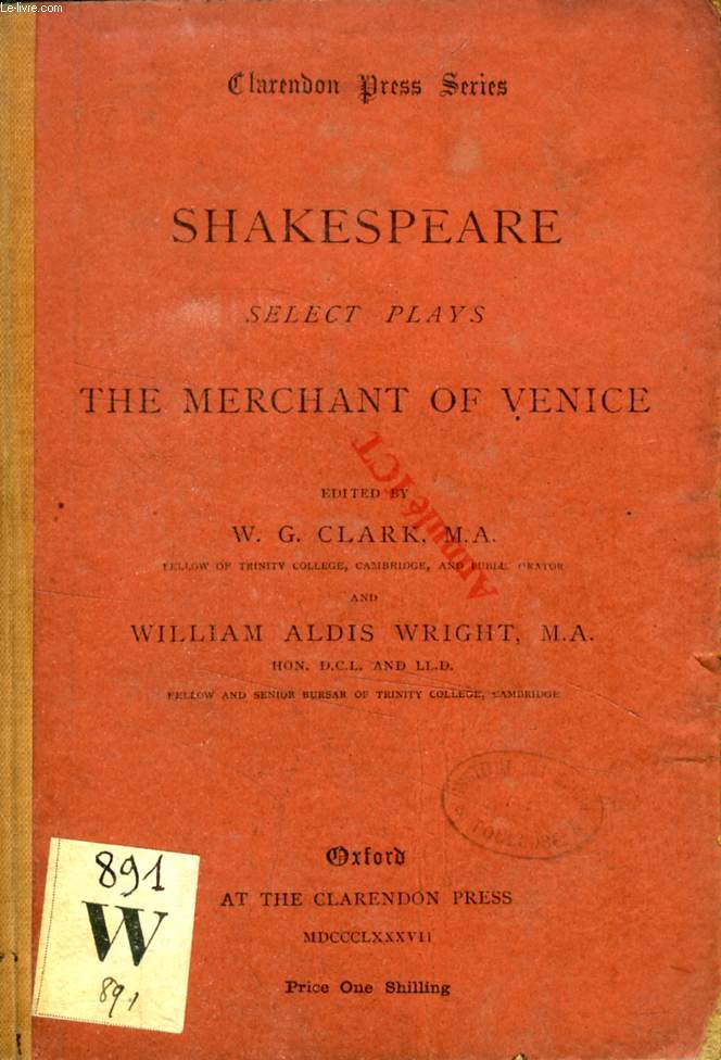 THE MERCHANT OF VENICE (SHAKESPEARE SELECT PLAYS)