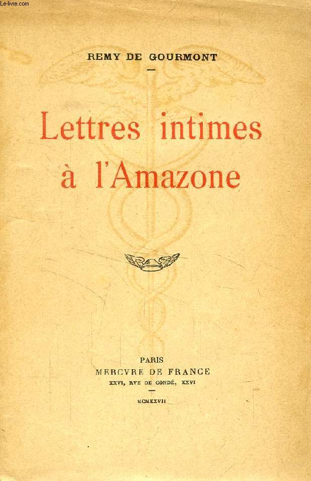 LETTRES INTIMES A L'AMAZONE